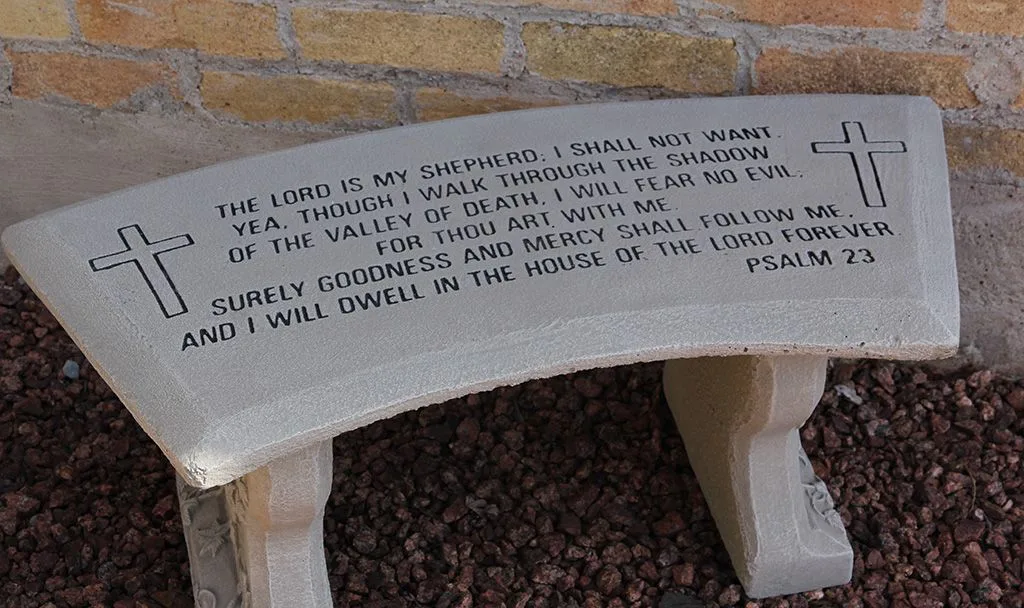 The Lord Is My Shepherd Memorial Bench The Lord Is My Shepherd Memorial Bench
