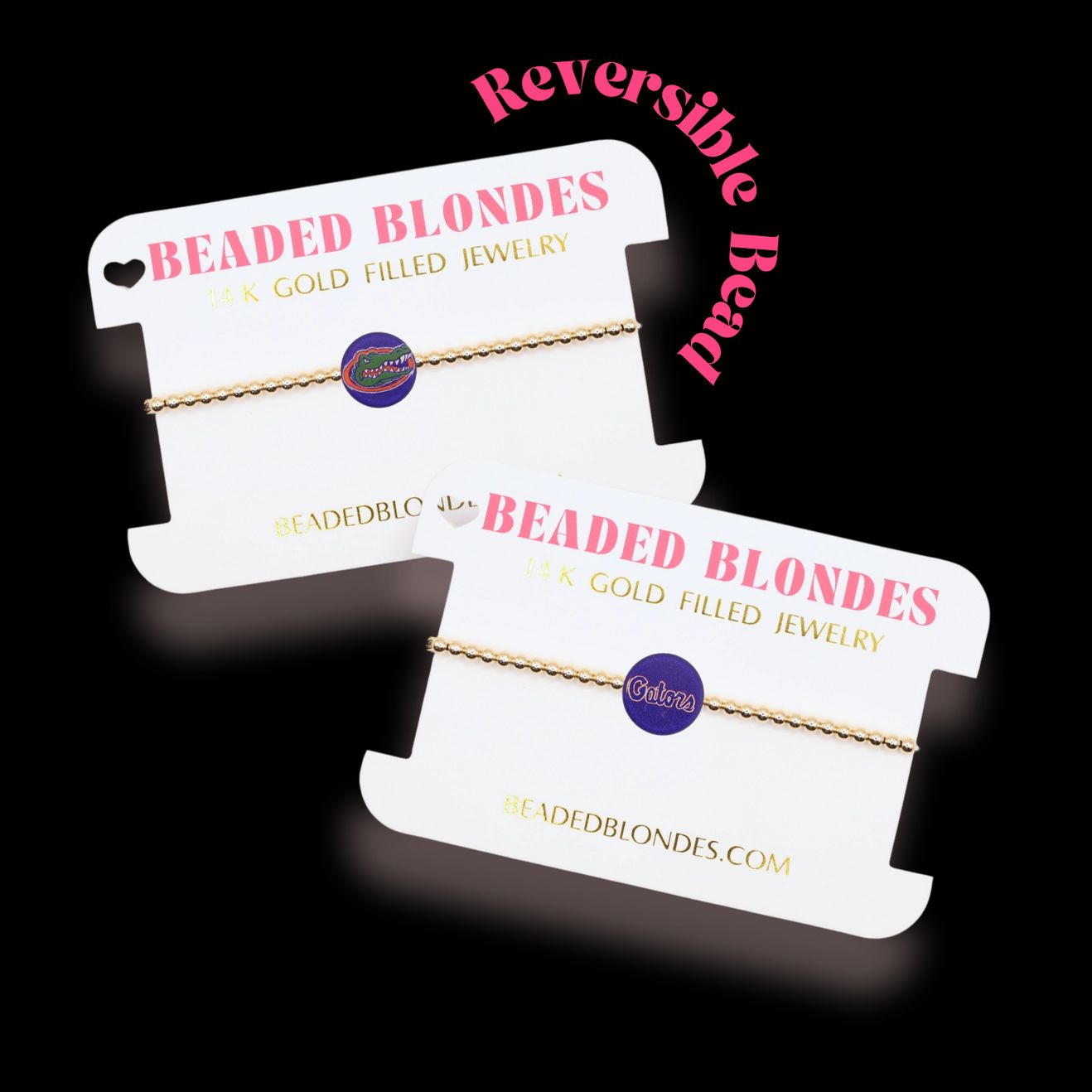 Beaded Blondes - Florida Logo Flip Bow Stack of 3