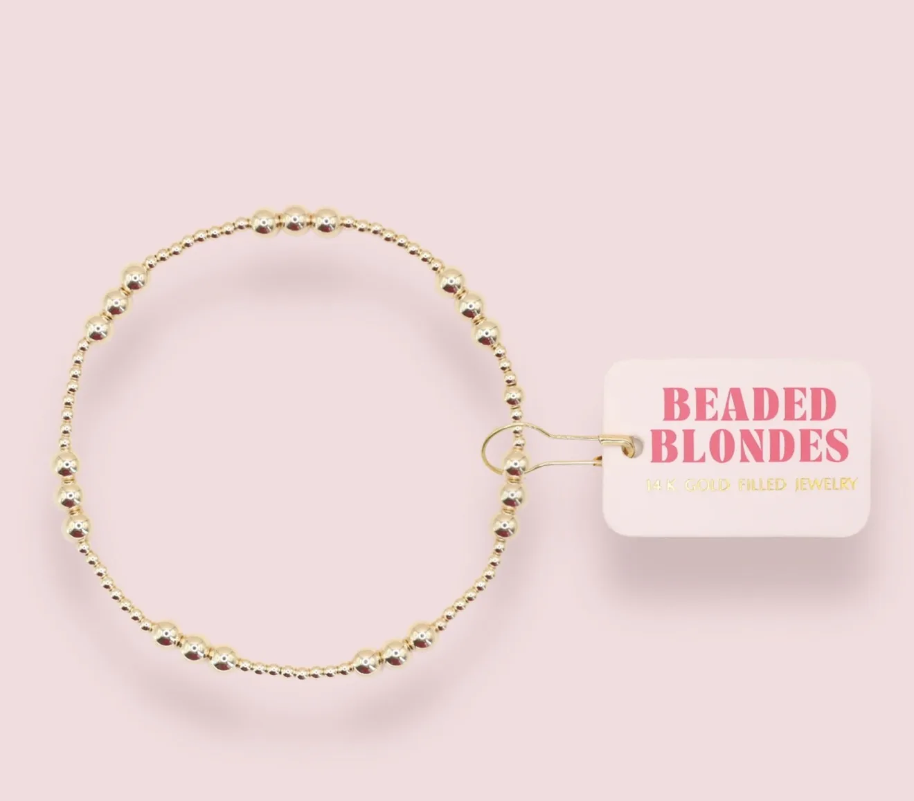 Beaded Blondes - ILY Gold Bracelet (Kids Size) Beaded Blondes - ILY Gold Bracelet (Kids Size)