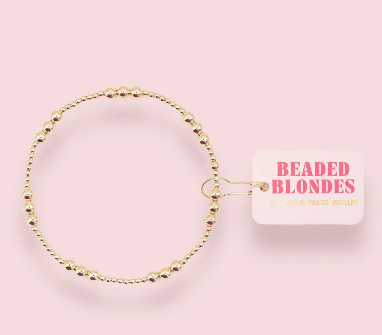 Beaded Blondes - ILY Gold Bracelet (Kids Size)