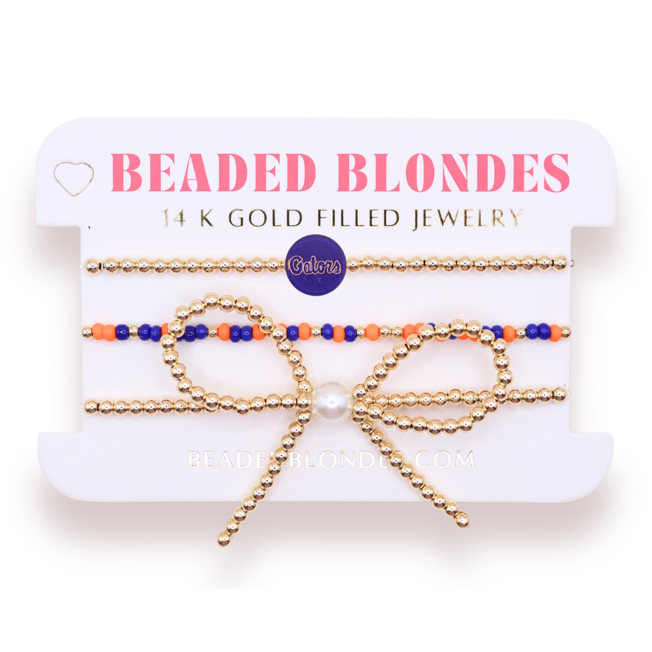 Beaded Blondes - Florida Logo Flip Bow Stack of 3 Beaded Blondes - Florida Logo Flip Bow Stack of 3