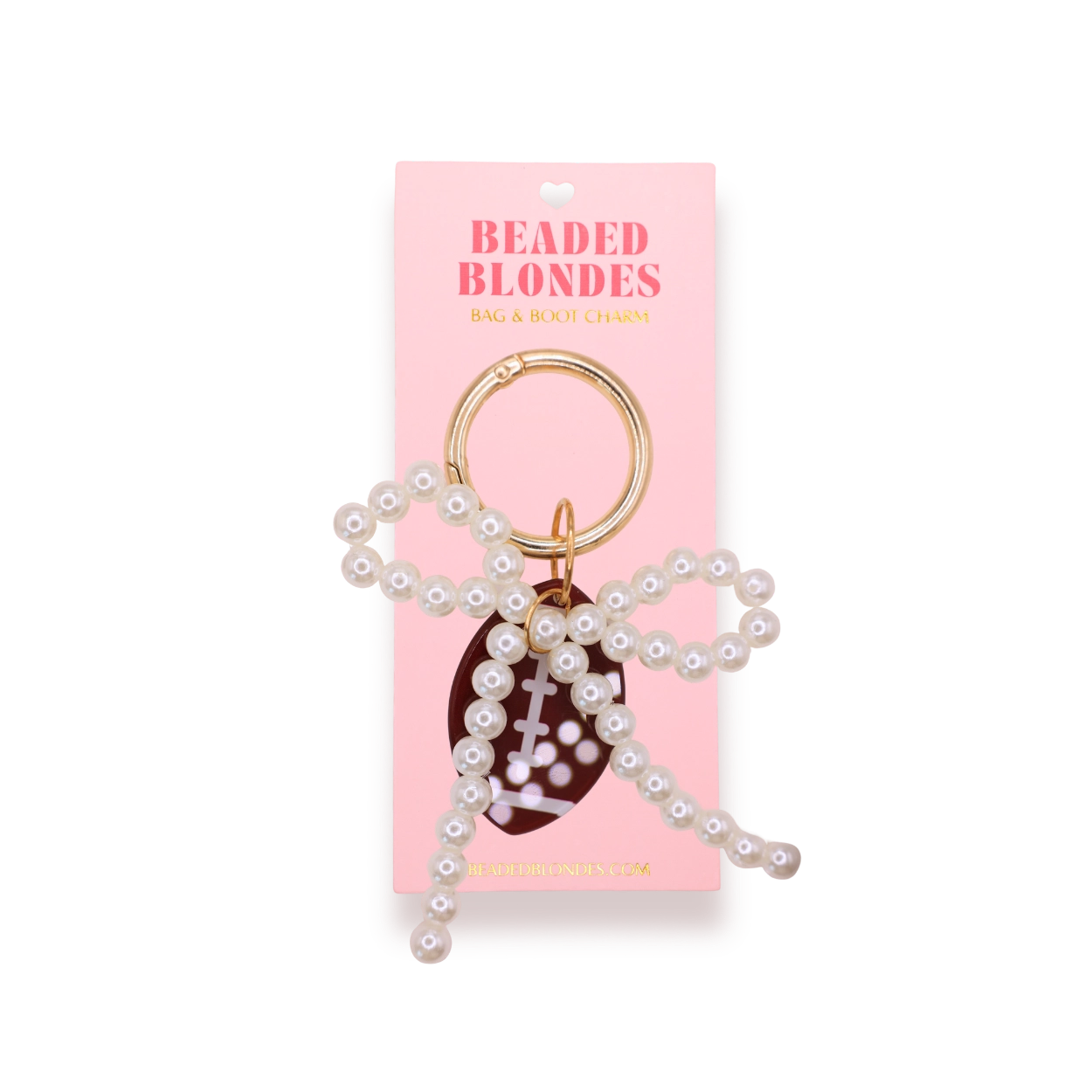 Beaded Blondes - Football Bag & Boot Charm Beaded Blondes - Football Bag & Boot Charm