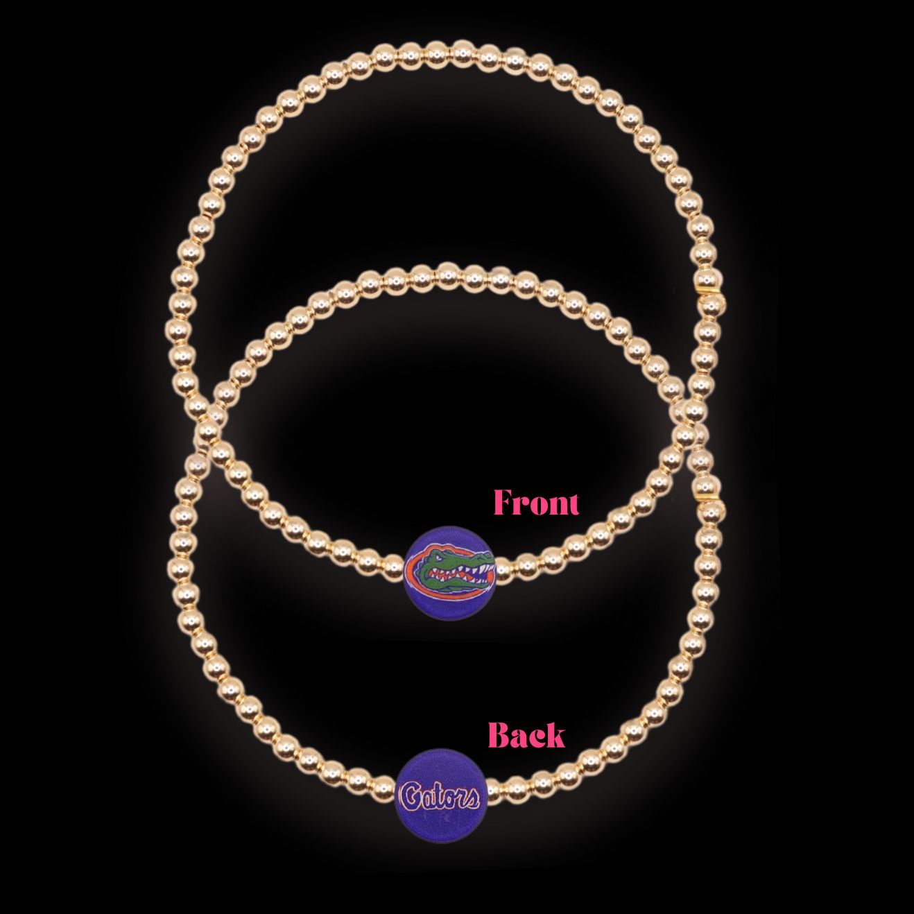 Beaded Blondes - Florida Logo Flip Bow Stack of 3