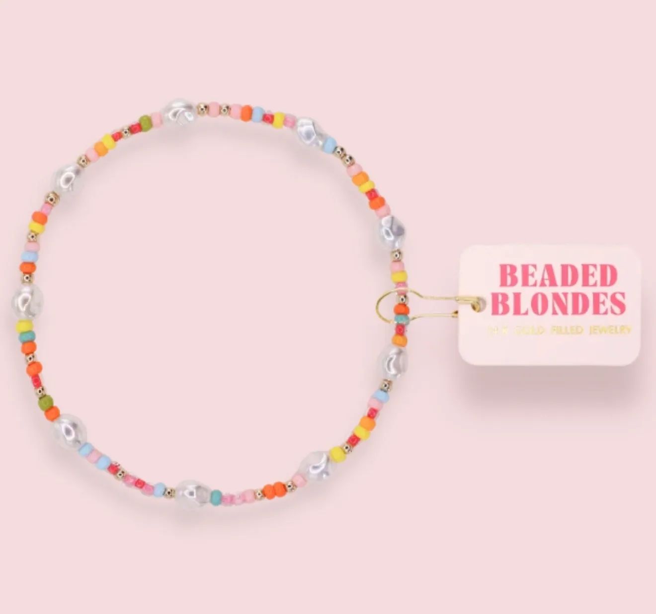 Beaded Blondes - Snowcone Sprinkle Pearl Anklet