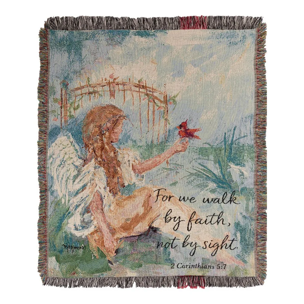 For We Walk By Faith Tapestry Throw For We Walk By Faith Tapestry Throw