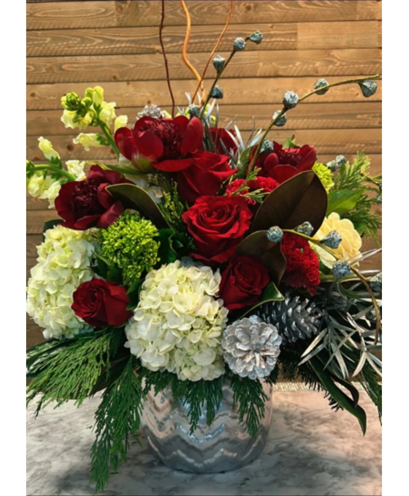 Crimson Winter Elegance Christmas flowers