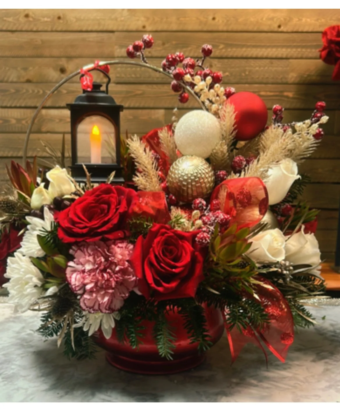 Crimson Glow Christmas Christmas floral arrangement Crimson Glow Christmas Christmas floral arrangement