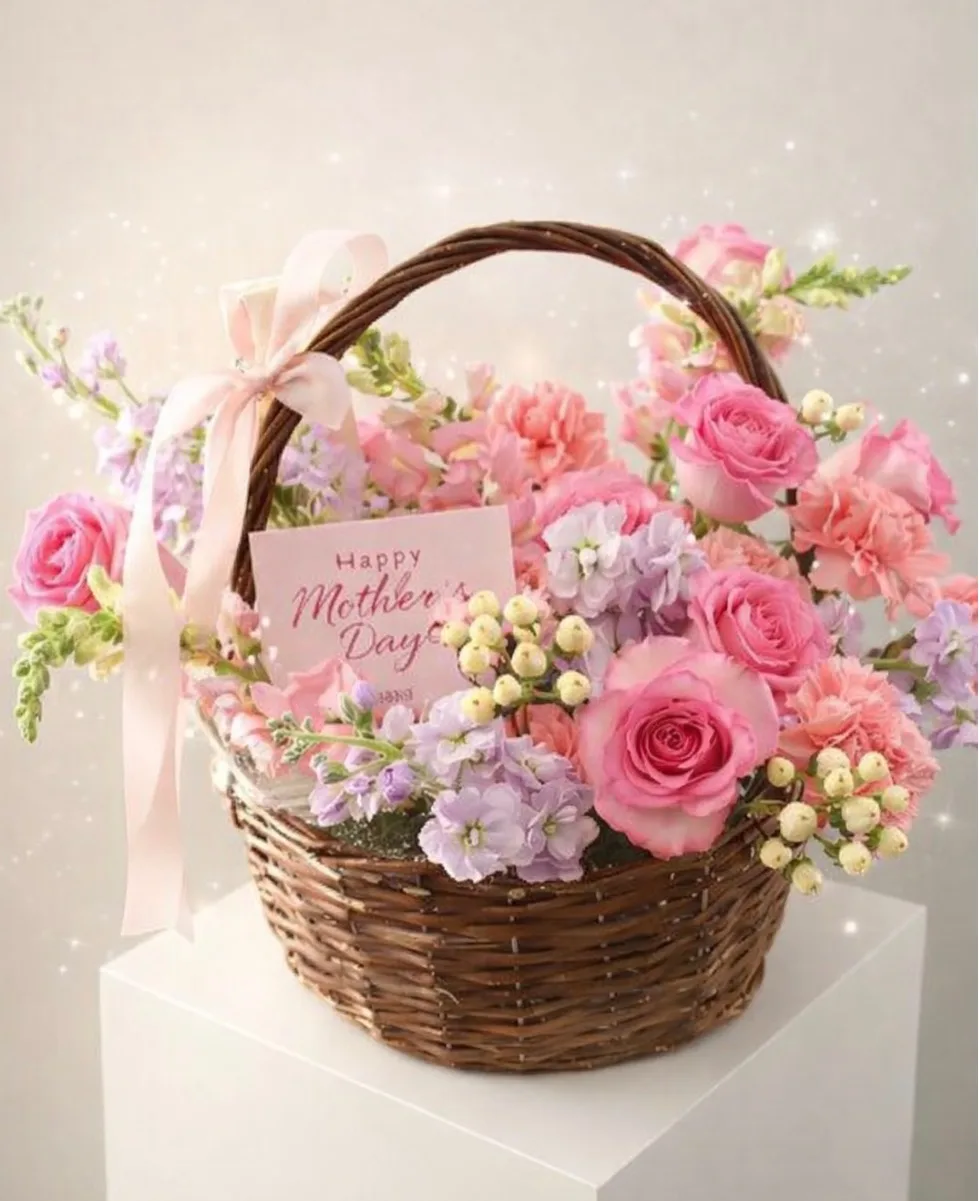 Blush and pastels Garden Mother’s Basket Mother’s Day’s Blush and pastels Garden Mother’s Basket Mother’s Day’s