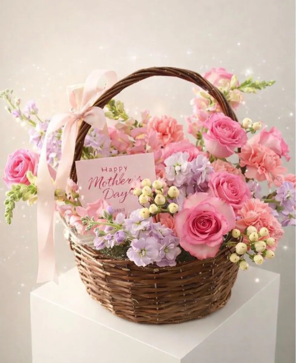 Blush and pastels Garden Mother’s Basket Mother’s Day’s
