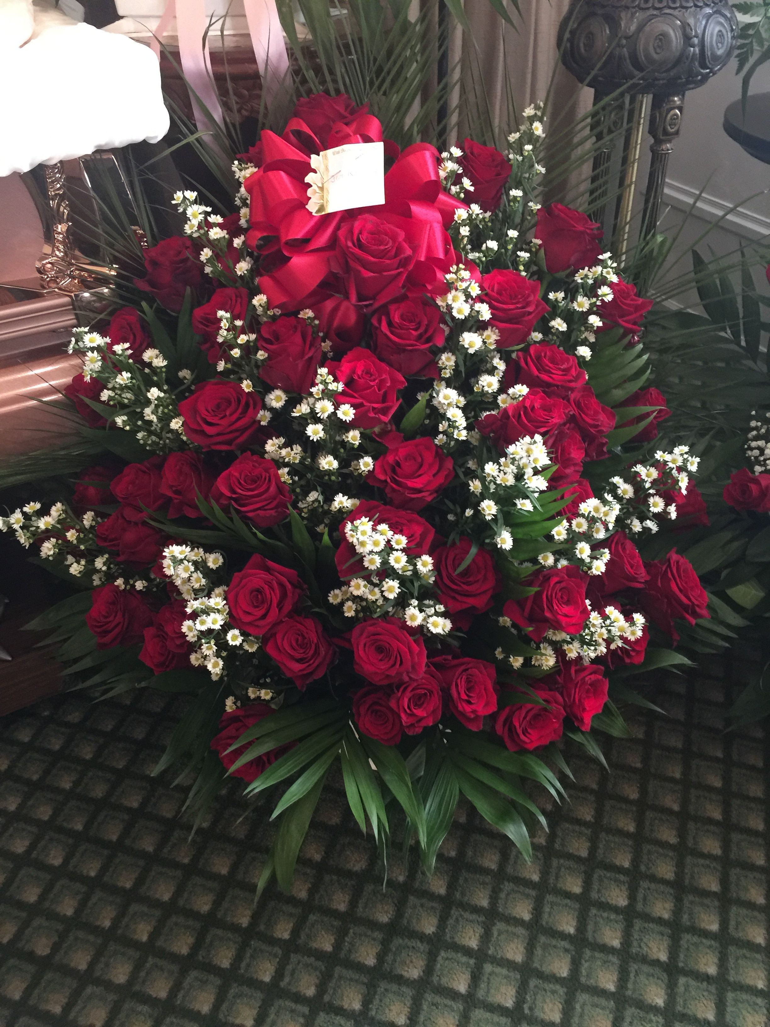 Funeral Rose Basket