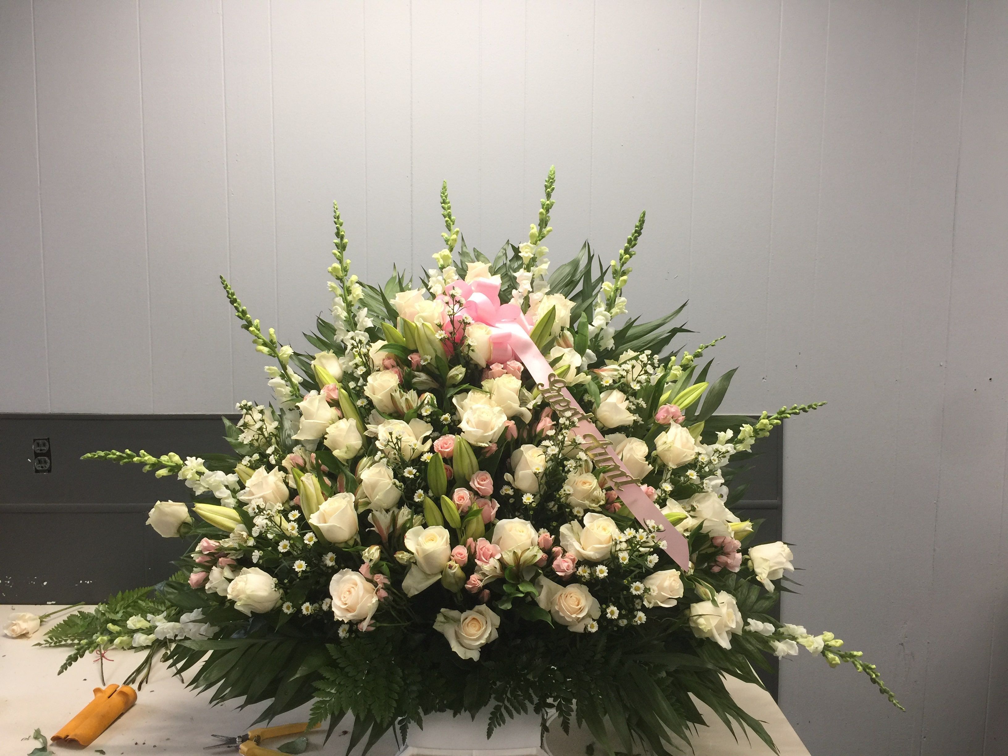 Funeral Rose Basket
