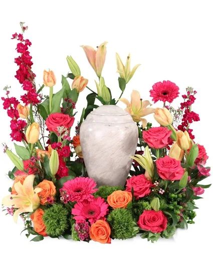 Consoling Embrace Urn Cremation Flowers