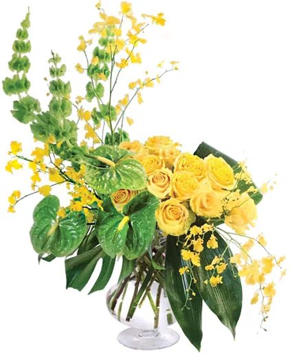 Majestic Golden Sunrise Flower Arrangement Majestic Golden Sunrise Flower Arrangement