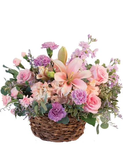Pretty with Pinks Basket Arrangement Pretty with Pinks Basket Arrangement