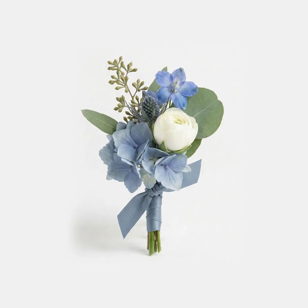 Dusty Blue Hydrangea Boutonniere