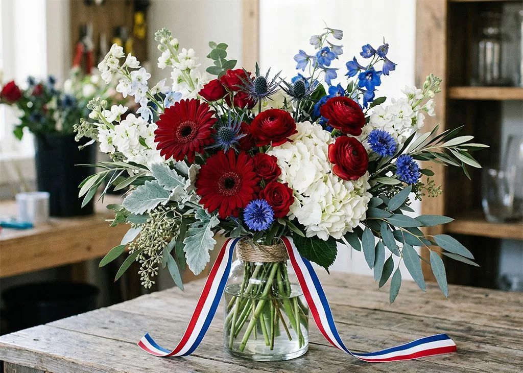 Designer’s Choice Patriotic Flower Arrangement