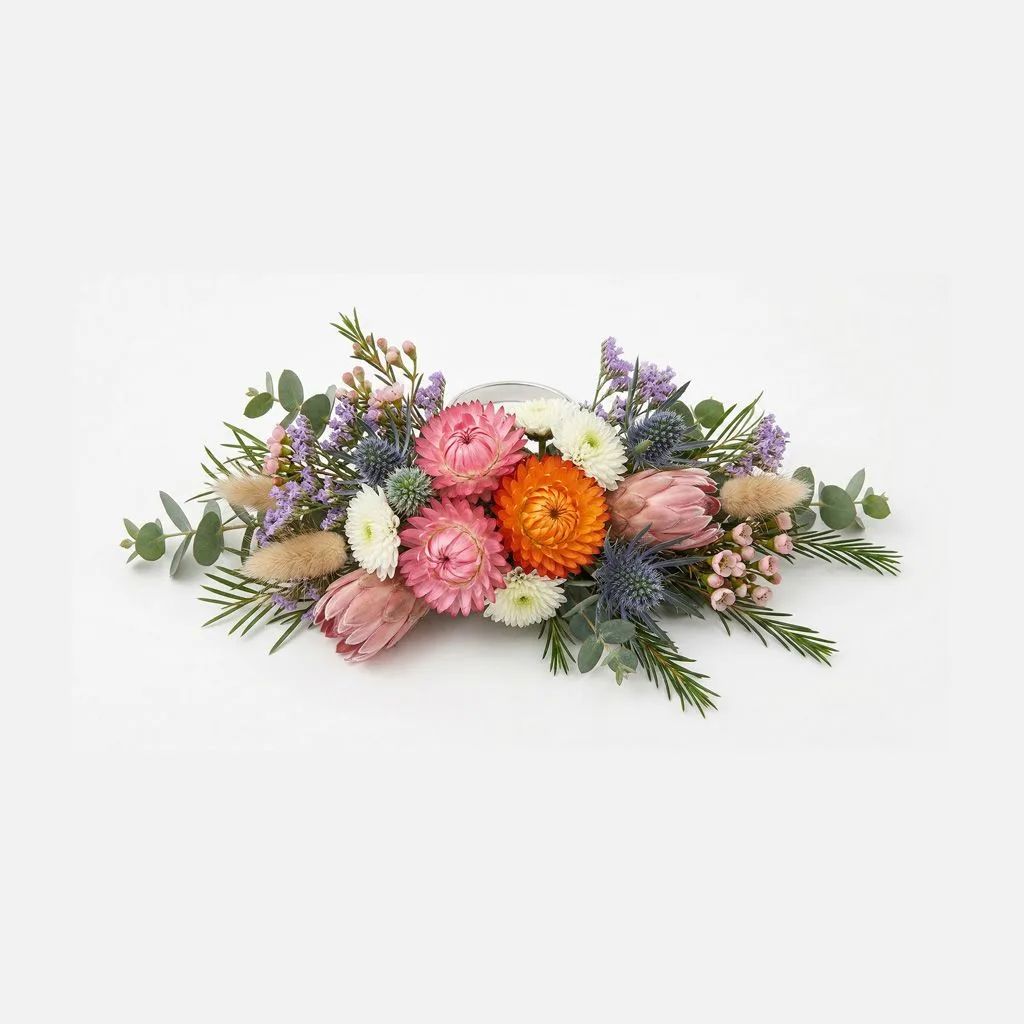 Sunset Protea Wildflower Wrist Corsage