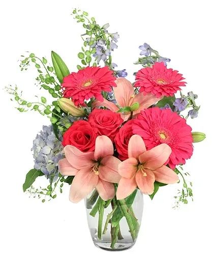 Unique Pinks Vase Arrangement
