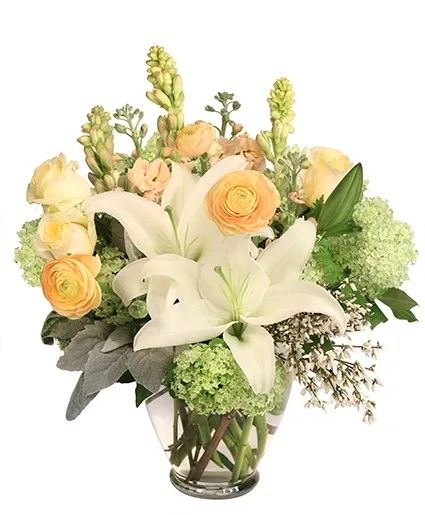 Peach & Green Dream Flower Arrangement