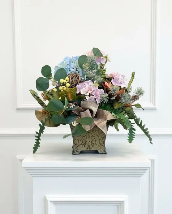 Forever Faux Arrangement--Antique Hydrangea-Small