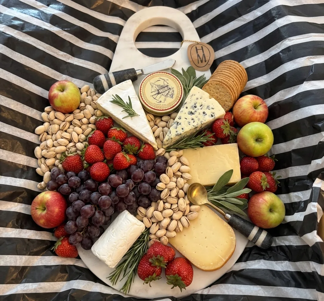 Premium Cheese, Fruit, and Nut Tray Gift Basket Premium Cheese, Fruit, and Nut Tray Gift Basket