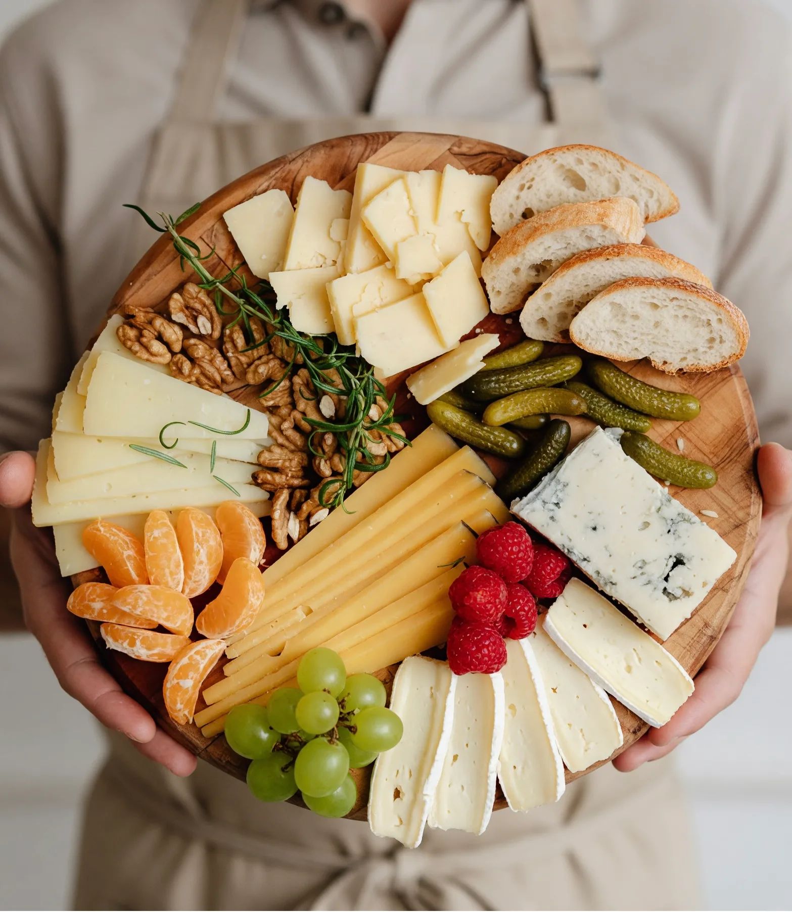 Cheese, Fruit, and Nut Tray Gift Basket