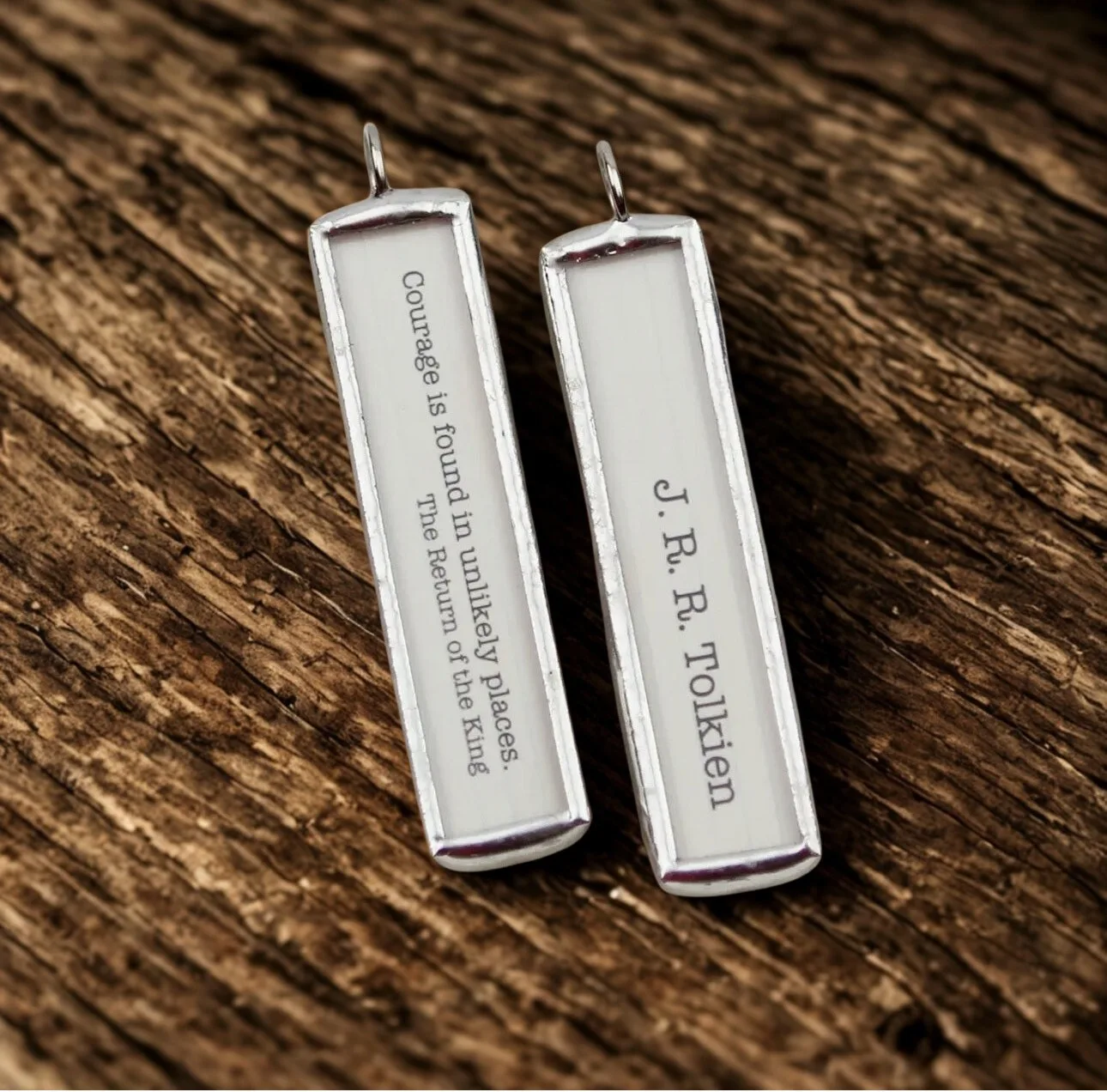 Soldered Glass Pendant Courage is Found in Unlikely Places Soldered Glass Pendant Courage is Found in Unlikely Places