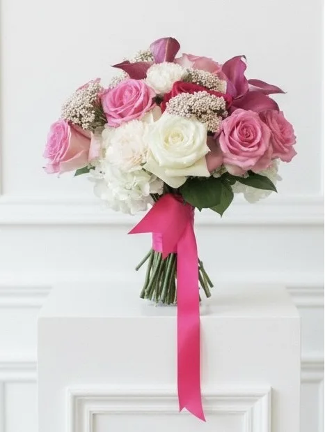 My Pretty Girl Shades of pink white garden rose bouquet My Pretty Girl Shades of pink white garden rose bouquet