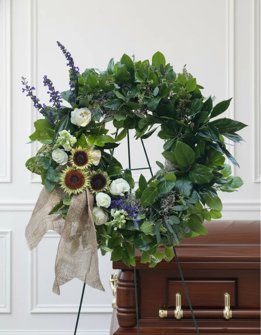 Peaceful Greenery Tribute Wreath wreath