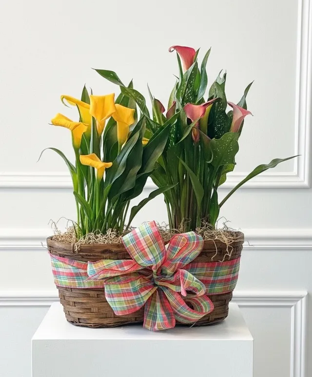 Sweet Sentiments Double Calla Lilly Basket Sweet Sentiments Double Calla Lilly Basket