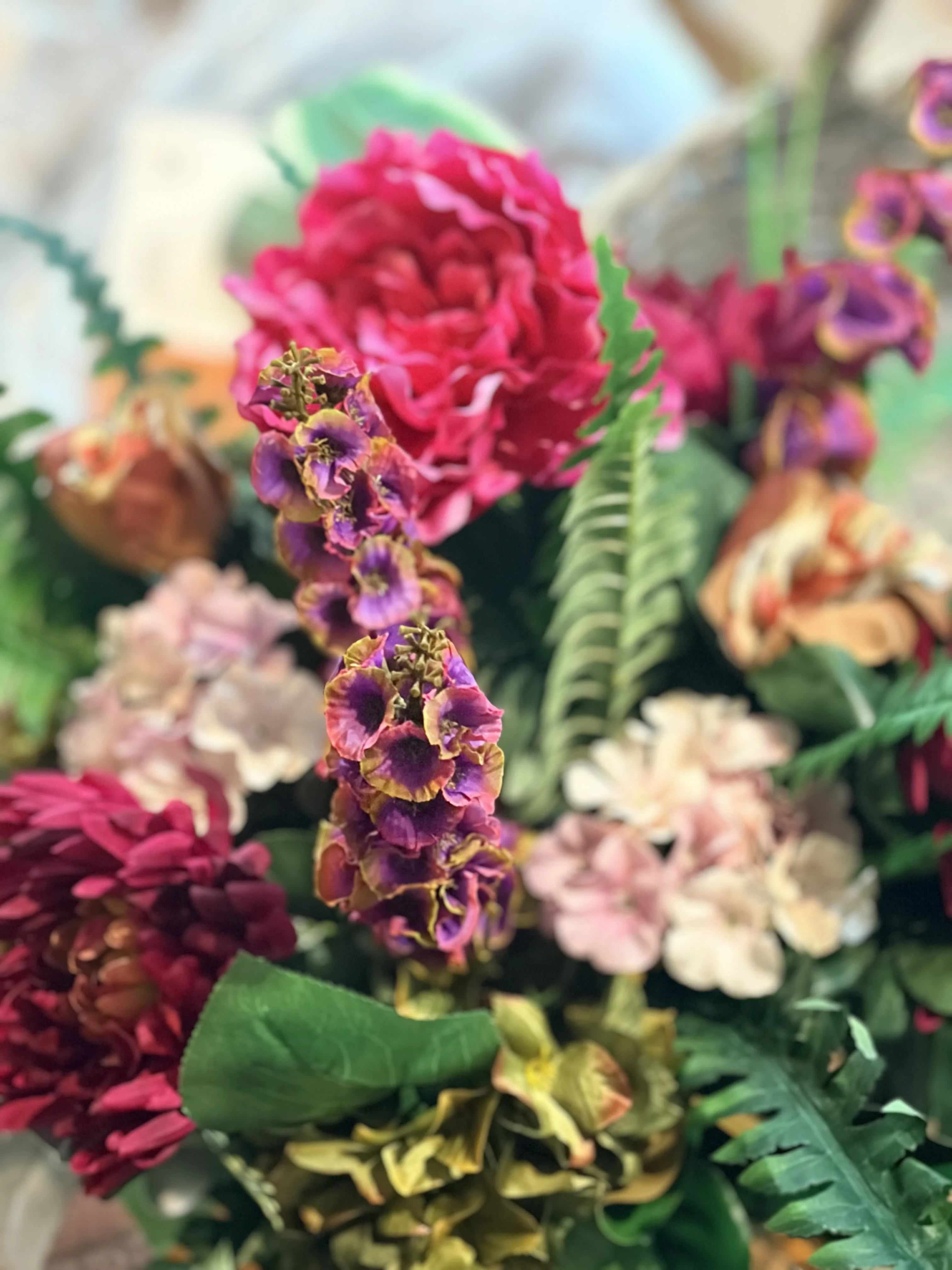 Forever Yours Faux Flower Grave Vase Arrangement-Autumn Forever Yours Faux Flower Grave Vase Arrangement-Autumn