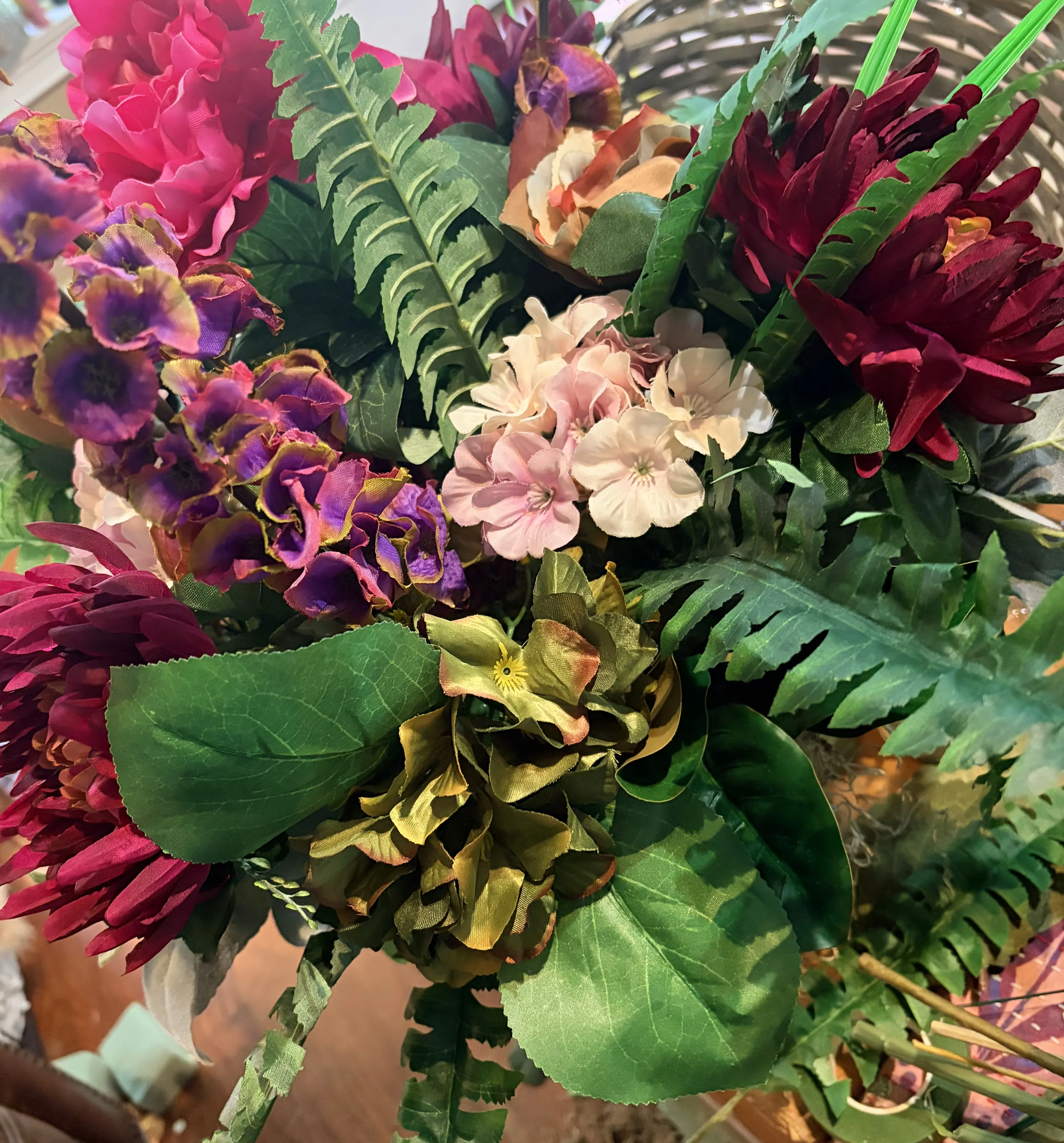 Forever Yours Faux Flower Grave Vase Arrangement-Autumn Forever Yours Faux Flower Grave Vase Arrangement-Autumn