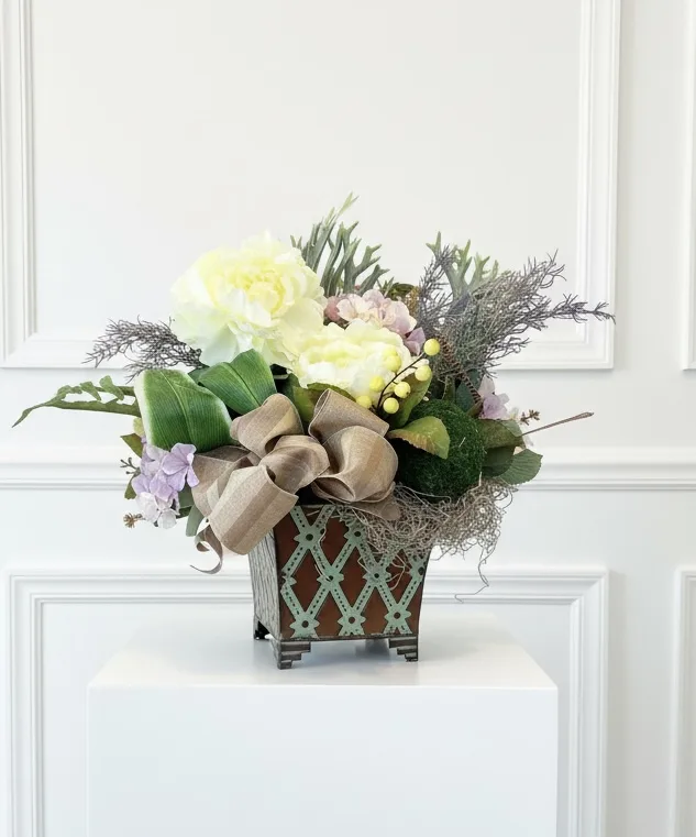 Forever Faux Ivory Peony Arrangement-Small Forever Faux Ivory Peony Arrangement-Small
