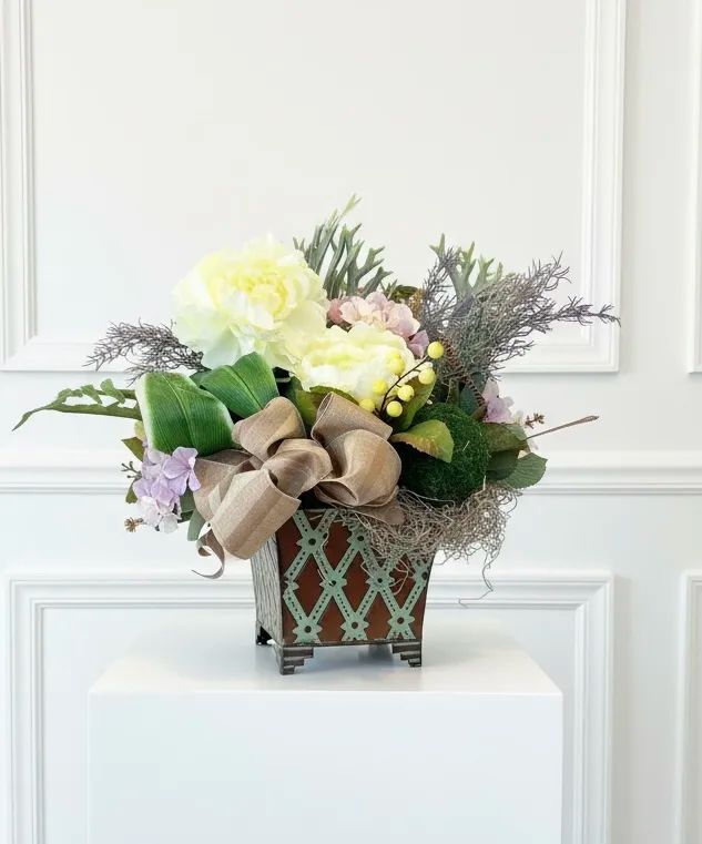 Forever Faux Ivory Peony Arrangement-Small