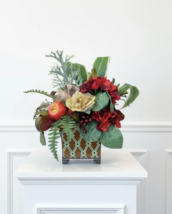 Forever Faux Red Hydrangea Arrangement--Medium Forever Faux Red Hydrangea Arrangement--Medium