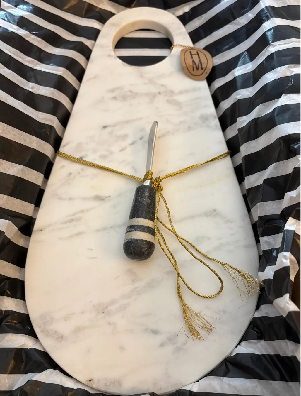 La Playa Marble Cheese Board with Spreader La Playa Marble Cheese Board with Spreader