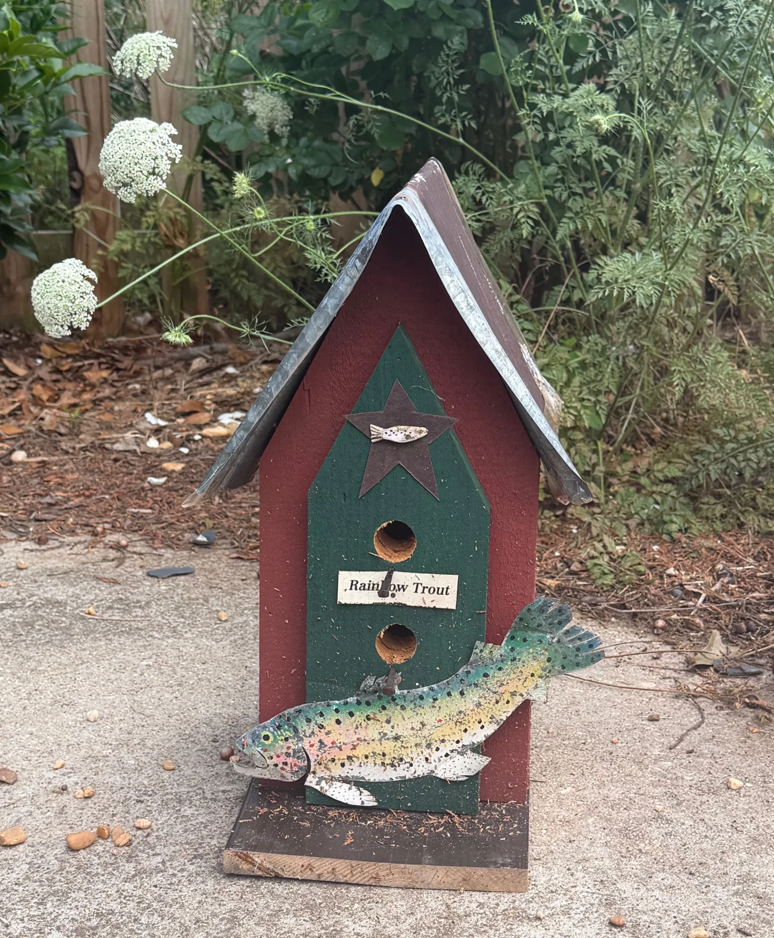 Rainbow Trout Reclaimed Wood Birdhouse Rainbow Trout Reclaimed Wood Birdhouse