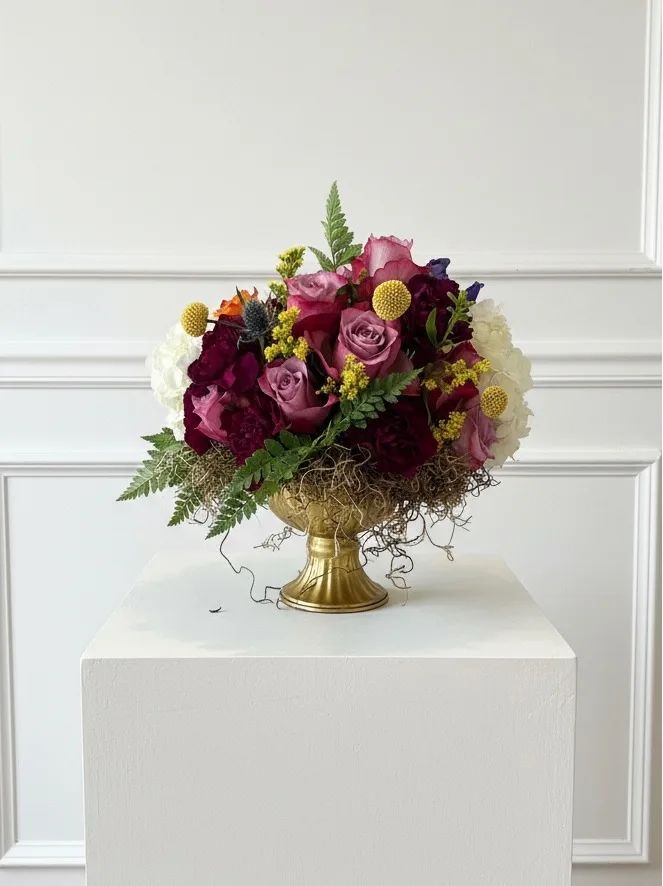 Easter Elegance Gold Compote Arrangement