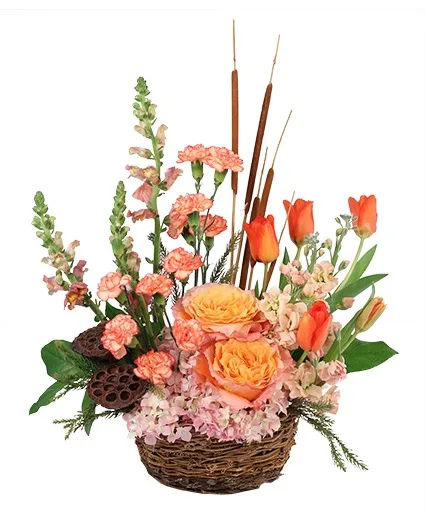 Serene Sunset Basket Arrangement Serene Sunset Basket Arrangement