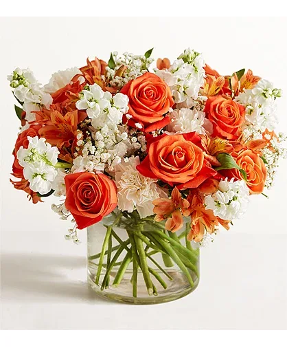 Loving Sentiments Peach, Orange & White Vase Arrangement Loving Sentiments Peach, Orange & White Vase Arrangement