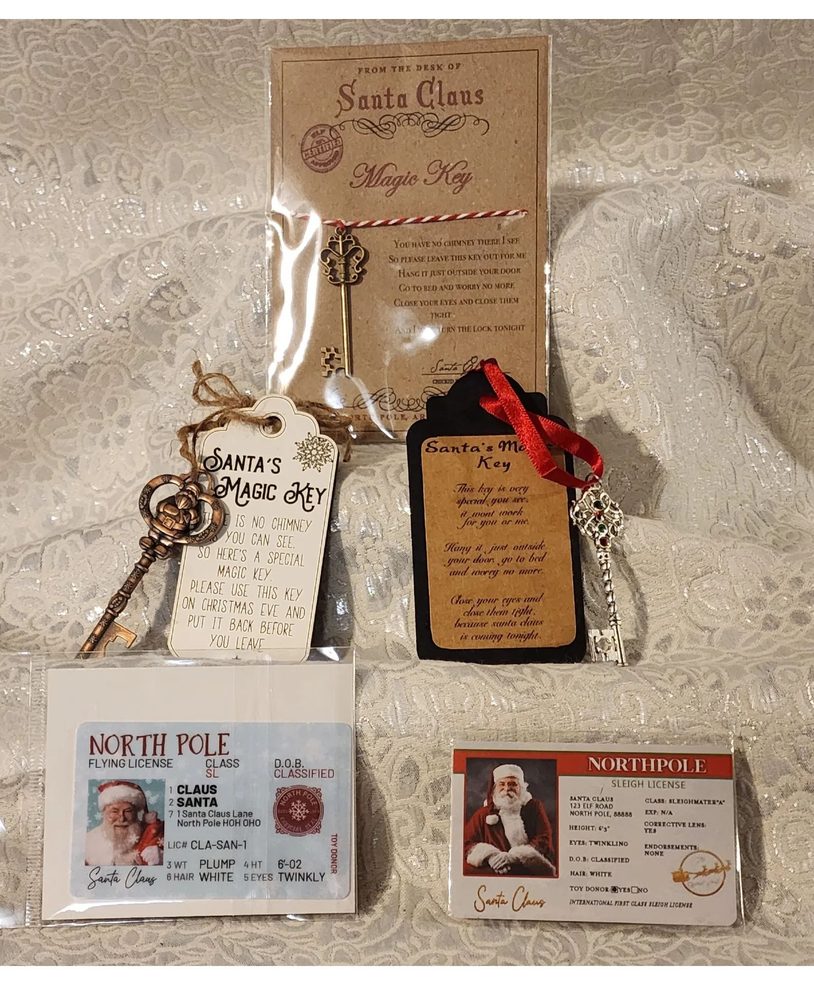 Christmas keys , and Santa's licenses
