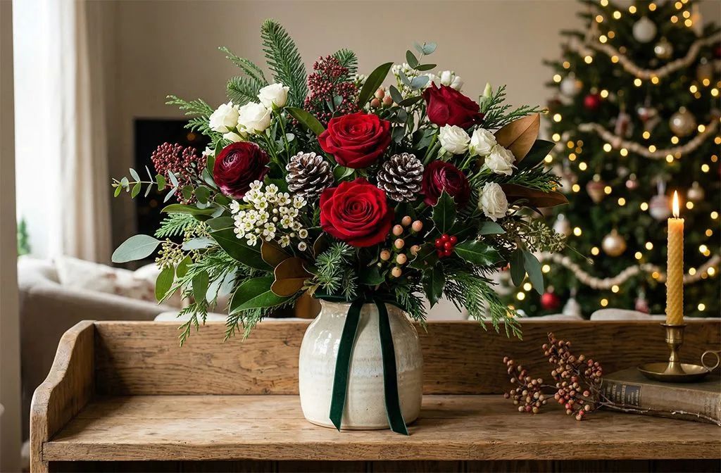 Christmas Florist’s Choice Flower Arrangement