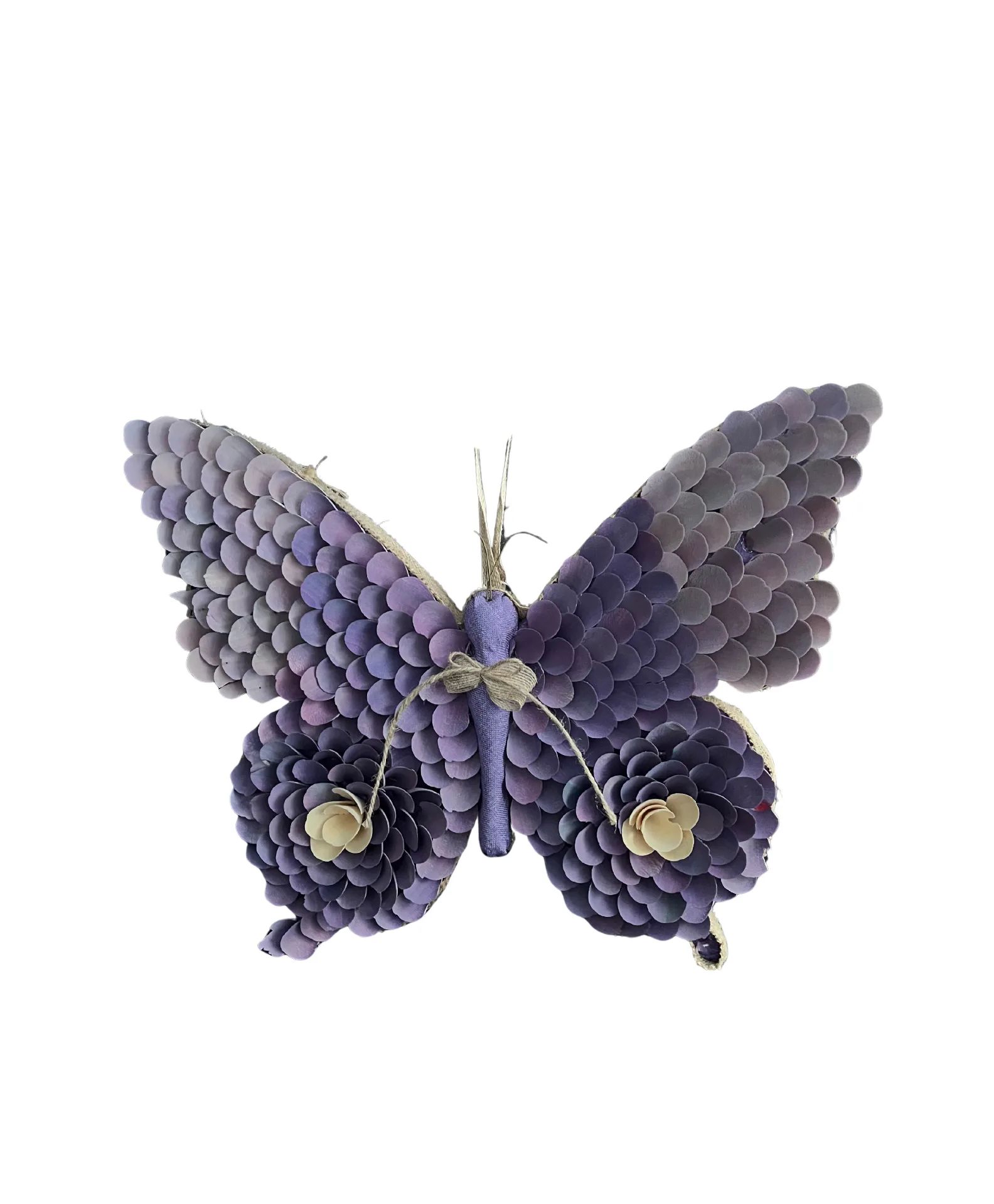 Lavender Butterfly Sola Wood Wreath
