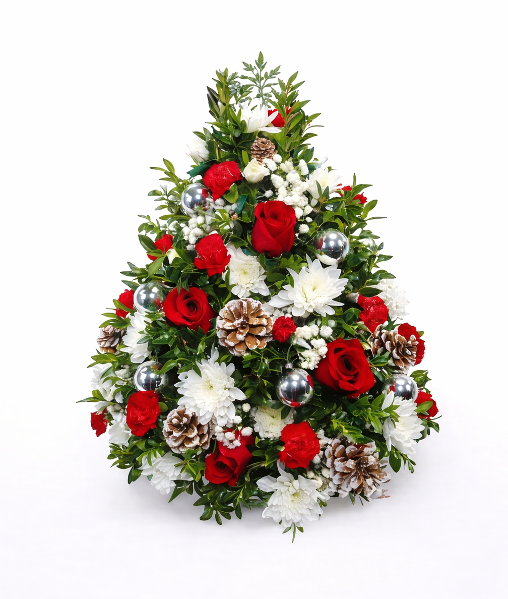 Christmas Tree Floral Arrangement
