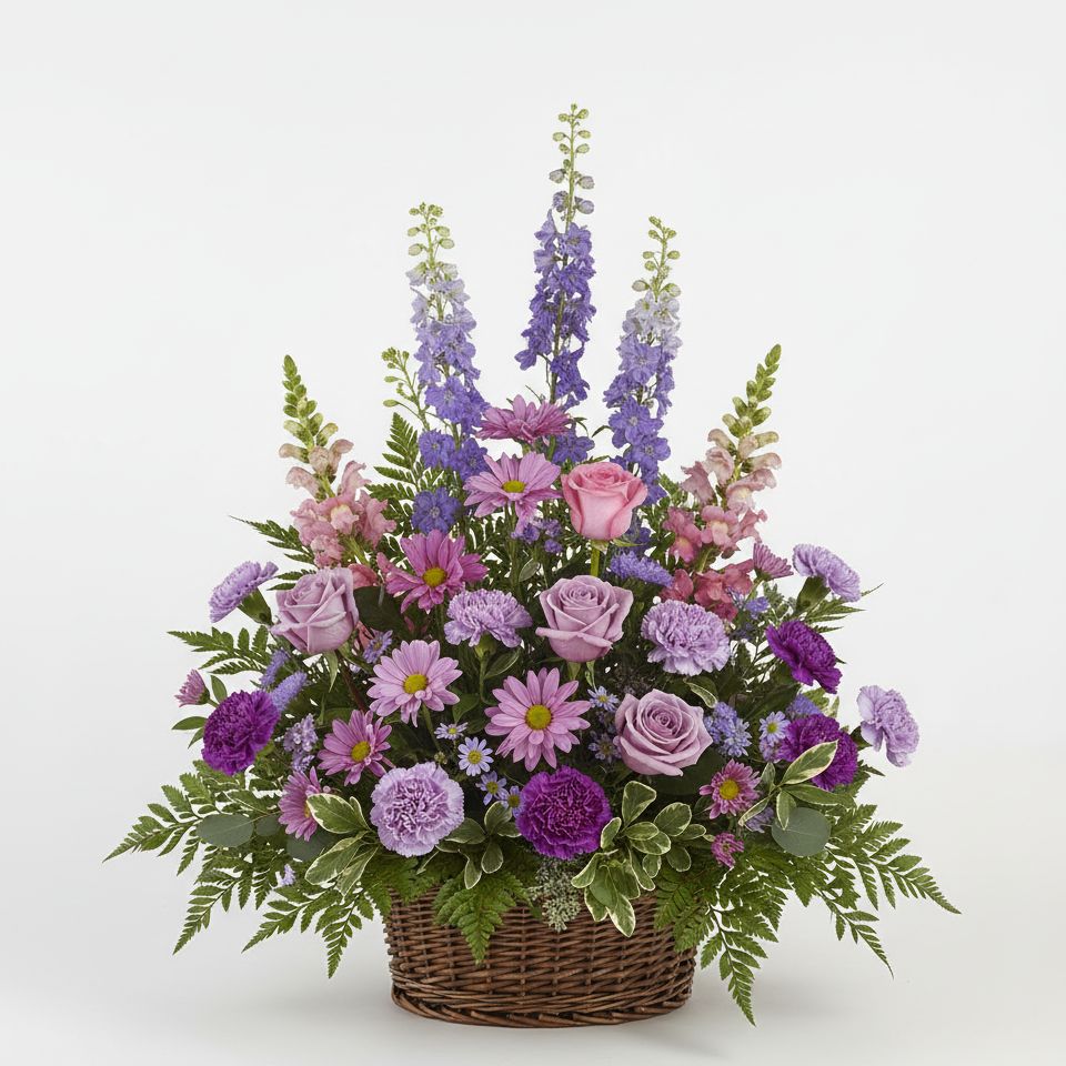 Whimsical Lavender Basket