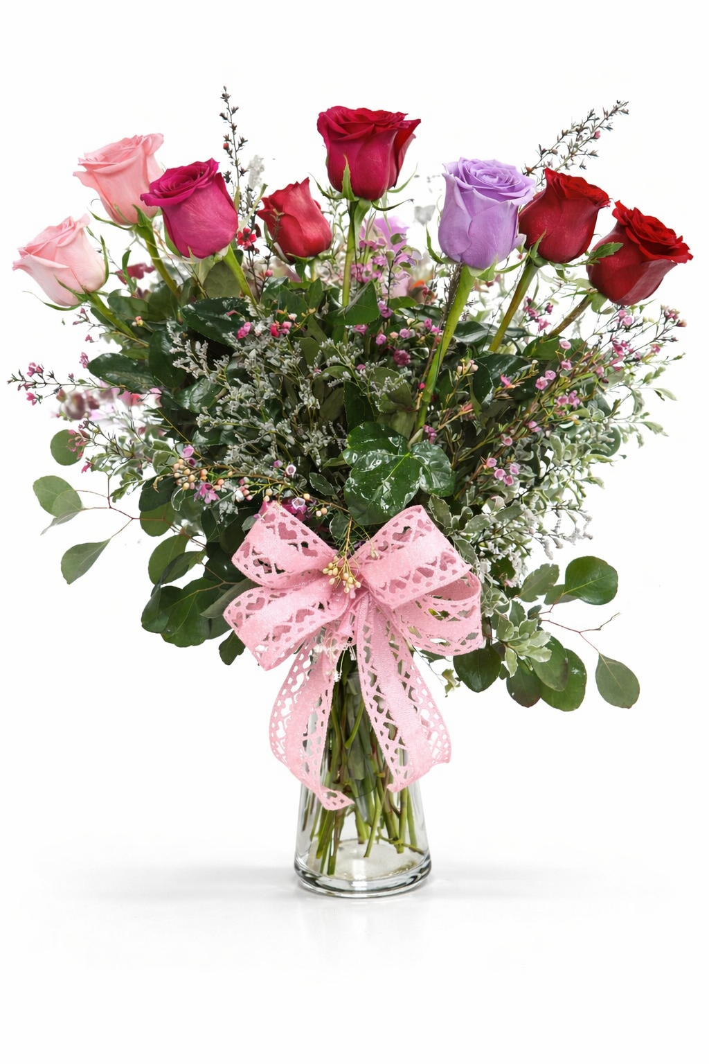 Twelve Assorted Color Roses