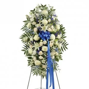 Blue & White Standing Spray Blue & White Standing Spray