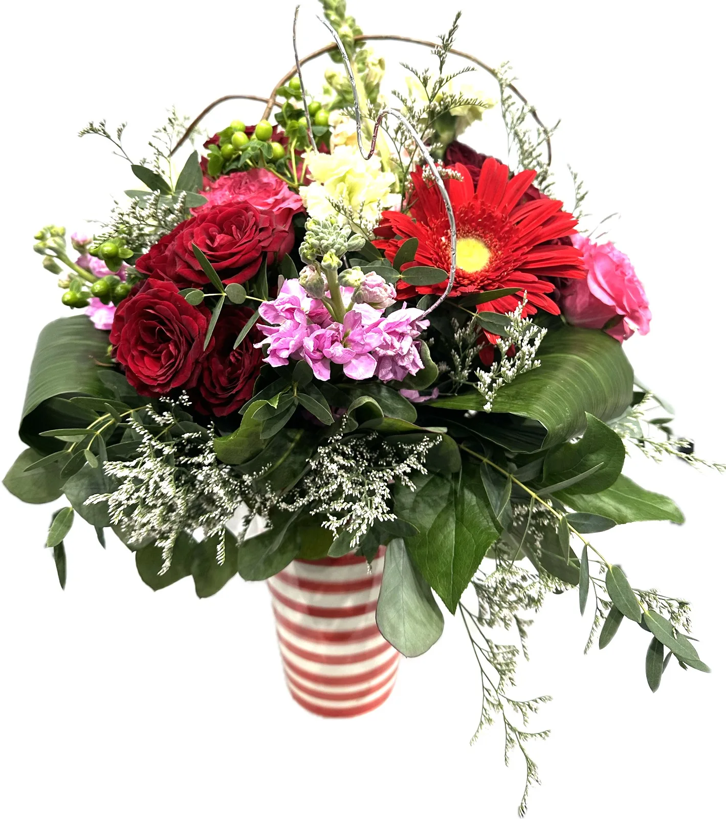 Peppermint Kiss Vase Arrangement Peppermint Kiss Vase Arrangement