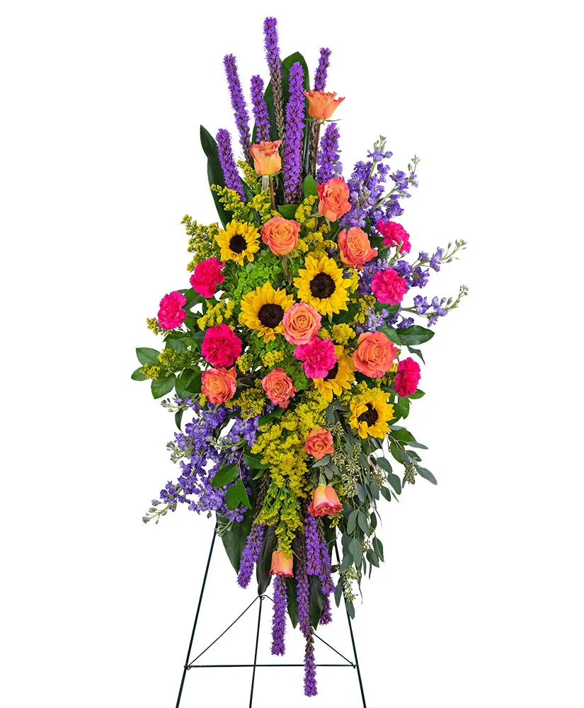 Treasured Memories Standing Spray Funeral Arrangement Treasured Memories Standing Spray Funeral Arrangement