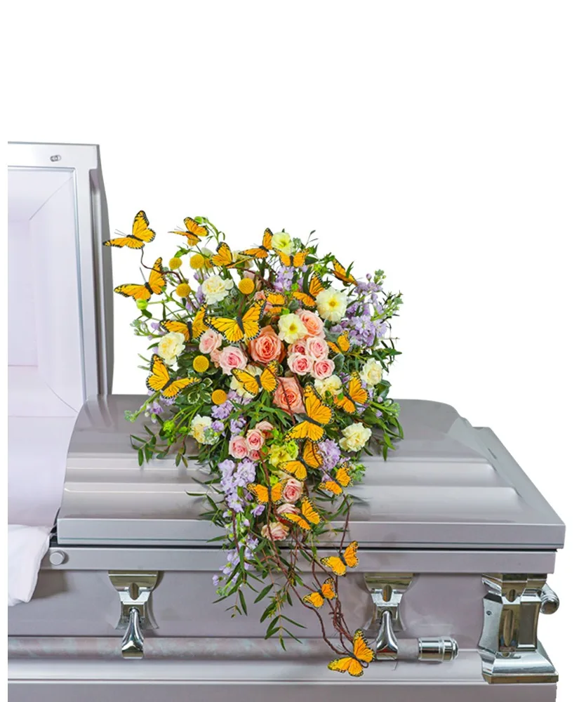 Wind Beneath My Wings Casket Scarf Sympathy Arrangement Wind Beneath My Wings Casket Scarf Sympathy Arrangement